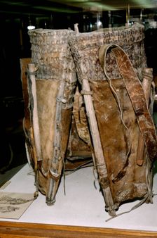 Leather Russacks found in Salt Mines of Hallstatt, Austria. Celtic Iron Age, c6th century BC