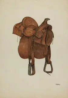 Leather Saddle, c. 1940. Creator: William McAuley