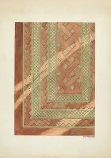 Leather Seat in Confessional (Detail), 1935/1942. Creator: Randolph F Miller