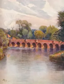 Leatherhead Bridge 1912, (1914). Artist: James S Ogilvy