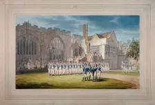 Leathersellers Hall, and the Church of St Helen, Bishopsgate, City of London, 1792. Artist: Edward Dayes