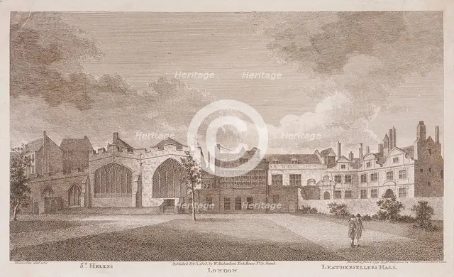 Leathersellers' Hall, London, 1799. Artist: James Peller Malcolm