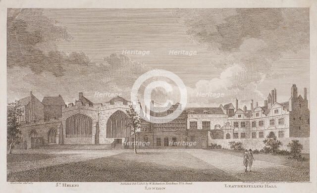 Leathersellers' Hall, London, 1799. Artist: James Peller Malcolm