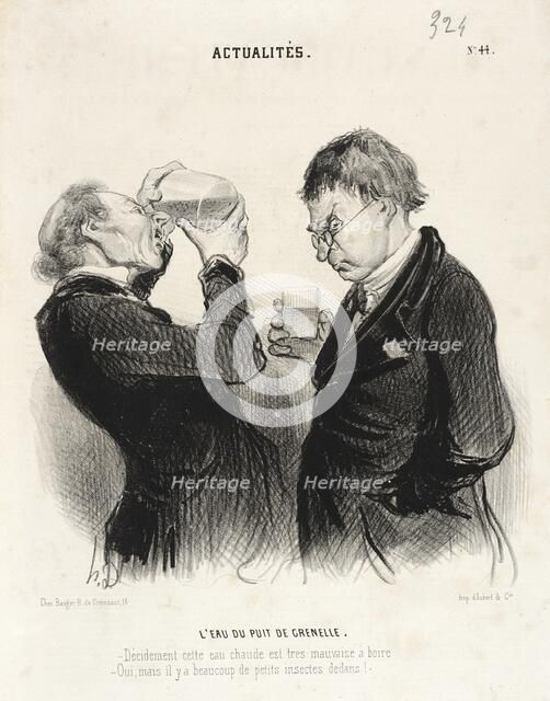 L'Eau du puits de Grenelle, 1841. Creator: Honore Daumier.