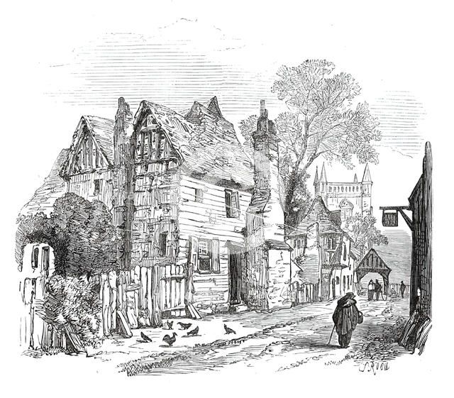 Leaves from a Sketch-Book - Bits of Kent: Shoreham, 1876. Creator: Unknown.