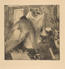 Leaving the Bath, 1879-80. Creator: Edgar Degas