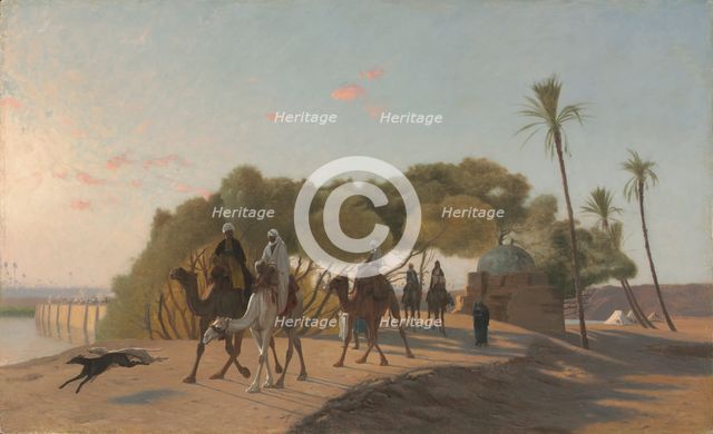 Leaving the Oasis, 1880s. Creator: Jean-Léon Gérôme (French, 1824-1904).