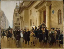 Leaving the Lycee Condorcet, c1903. Creator: Jean Beraud