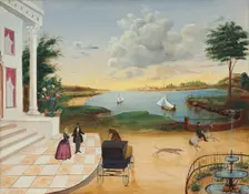 Leaving the Manor House, c. 1850/1855. Creator: Unknown