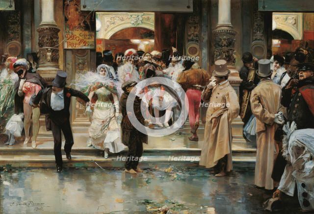 Leaving the Masqued Ball. Artist: García y Ramos, José (1852-1912)