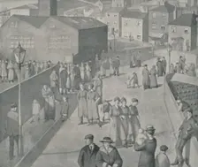 Leaving the Munition Works, 1918 1920. Artist: Winifred Knights