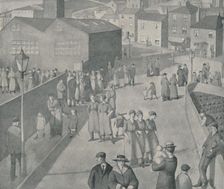 Leaving the Munition Works, 1918 1920. Artist: Winifred Knights