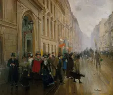 Leaving the Music Conservatory, 1899. Creator: Jean Beraud