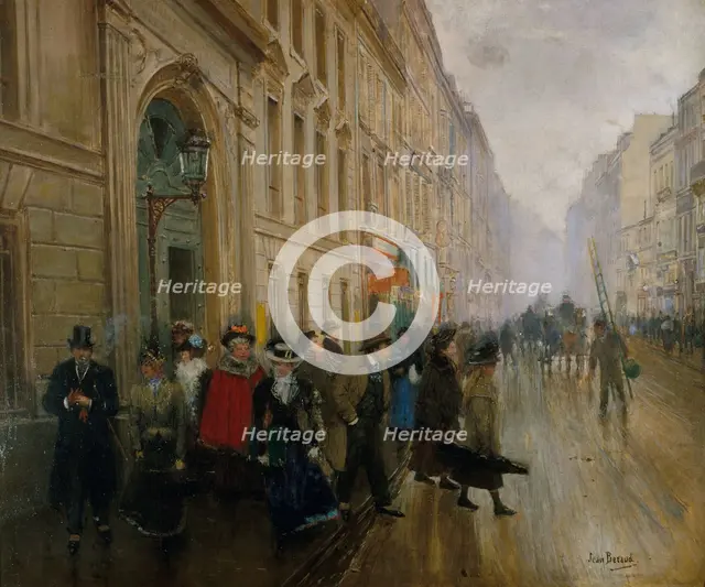 Leaving the Music Conservatory, 1899. Creator: Jean Beraud.