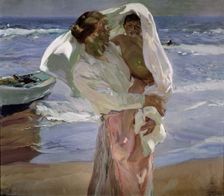 Leaving the swim Oil, 1915 by Joaquin Sorolla