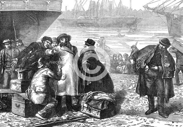 Leaving the Port of London, 1872. Creator: Unknown.