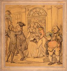 Leaving after a party, late 18th-early 19th century. Creator: Thomas Rowlandson