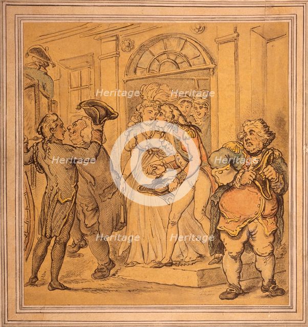 Leaving after a party, late 18th-early 19th century. Creator: Thomas Rowlandson.