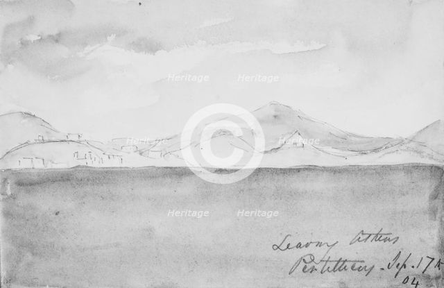 Leaving Athens (from Sketchbook), 1904. Creator: Mary Newbold Sargent.