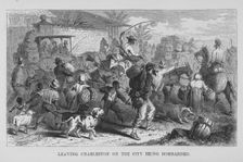 Leaving Charleston on the city being bombarded, 1866. Creator: Unknown