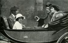 Leaving Crathie Church with Her Grandfather - August, 1935 1947. Creator: Unknown