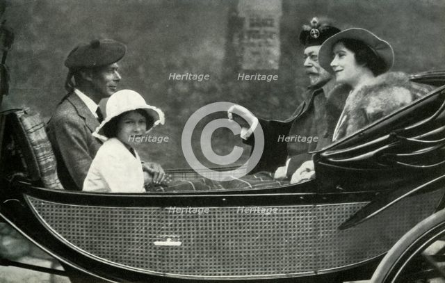 'Leaving Crathie Church with Her Grandfather - August, 1935', 1947. Creator: Unknown.