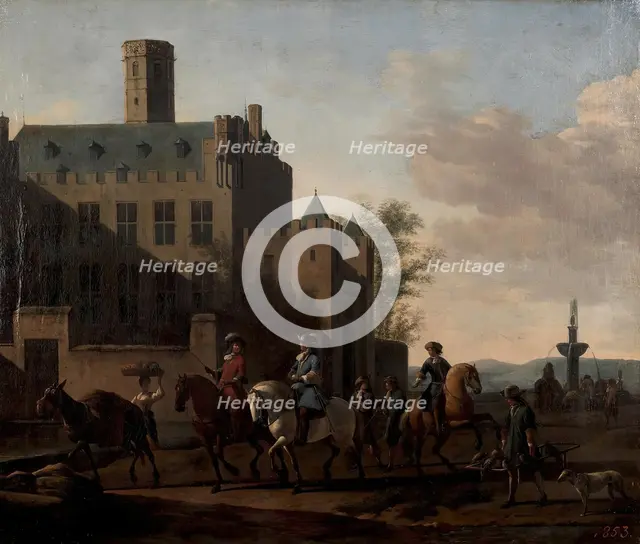 Leaving for the Hunt, 1660. Creator: Gerrit Berckheyde.