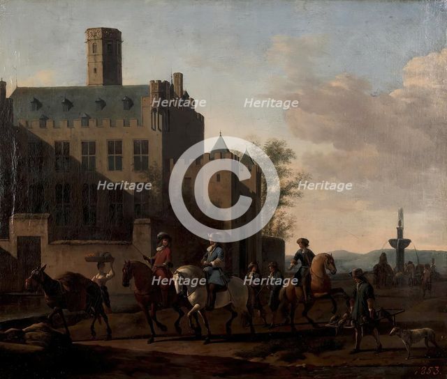 Leaving for the Hunt, 1660. Creator: Gerrit Berckheyde.