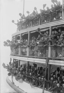 Leaving Ft. Slocum, 1917. Creator: Bain News Service