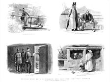 'Leaving Home by a Peninsular and Oriental Company's Steamer; Studies of Life and... 1890. Creator: Unknown
