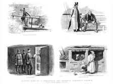 'Leaving Home by a Peninsular and Oriental Company's Steamer; Studies of Life and... 1890. Creator: Unknown