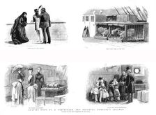 'Leaving Home by a Peninsular and Oriental Company's Steamer; Studies of Life at the Docks 1890. Creator: Unknown