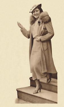 Leaving No. 3 Belgrave Square, for the christening of Princess Alexandra February 9, 1937. Creator: Unknown