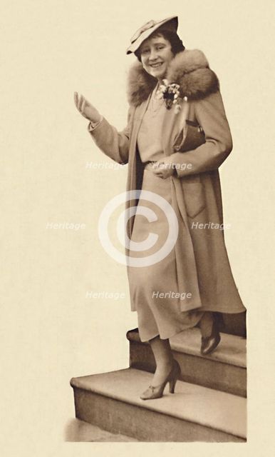 'Leaving No. 3 Belgrave Square, for the christening of Princess Alexandra' February 9, 1937. Creator: Unknown.