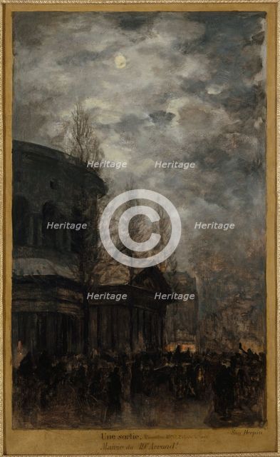 Leaving Paris in 1870 (Rotonde de la Villette), c12–1870. Creator: Leon-Pierre Herpin.