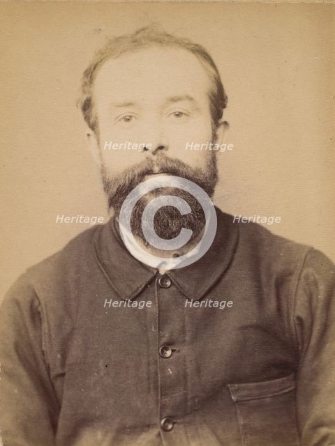 Leballeur. Jules, Léon. 29 (ou 30) ans, né à Rouissé Jassée (Sarthe). Cordonnier. Anarchis..., 1894. Creator: Alphonse Bertillon.