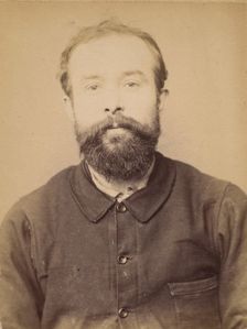 Leballeur. Jules, Léon. 29 (ou 30) ans, né à Rouissé Jassée (Sarthe). Cordonnier. Anarchis..., 1894. Creator: Alphonse Bertillon