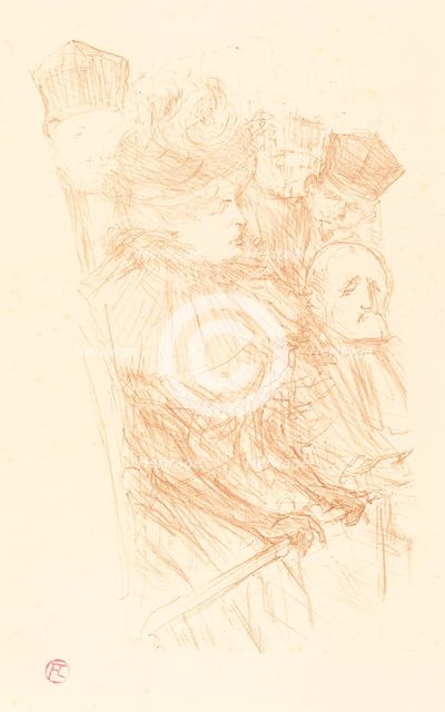 Lebaudy Trial - Testimony of Mlle. Marsy (Procès Lebaudy - Déposition de Mlle. Marsy), 1896. Creator: Henri de Toulouse-Lautrec.