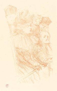 Lebaudy Trial - Testimony of Mlle. Marsy (Procès Lebaudy - Déposition de Mlle. Marsy), 1896. Creator: Henri de Toulouse-Lautrec