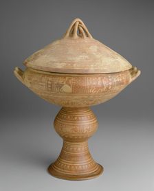 Lebes (Stemmed Bowl with Lid), 725-700 BCE. Creator: Unknown