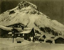 Lech am Arlberg at night, Austria, c1935. Creator: Unknown