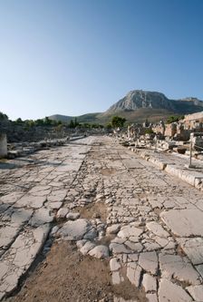 Lechaion Road, Corinth, Greece. Creator: Samuel Magal