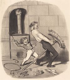 Leçon d'équitation, haute école, 1846. Creator: Honore Daumier