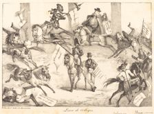 Leçon de Voltiges (Trick Riding), 1822. Creator: Eugene Delacroix