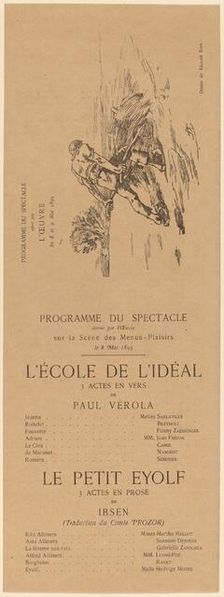L'Ecole de l'idéal; Le Petit Eyolf, 1895. Creator: Félicien Rops