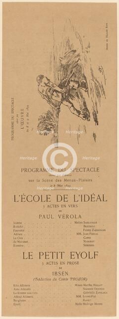 L'Ecole de l'idéal; Le Petit Eyolf, 1895. Creator: Félicien Rops.