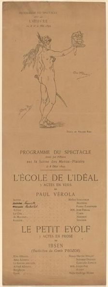 L'Ecole de l'idéal; Le Petit Eyolf, 1895. Creator: Félicien Rops