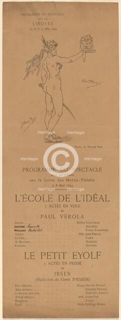 L'Ecole de l'idéal; Le Petit Eyolf, 1895. Creator: Félicien Rops.