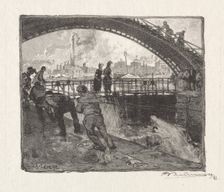 LEcluse du Canal St. Martin, 1890. Creator: Auguste Louis Lepère (French, 1849-1918)