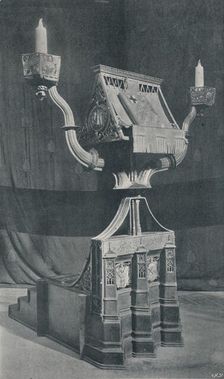 Lectern with Books c1895, (1897). Artist: William Bainbridge Reynolds